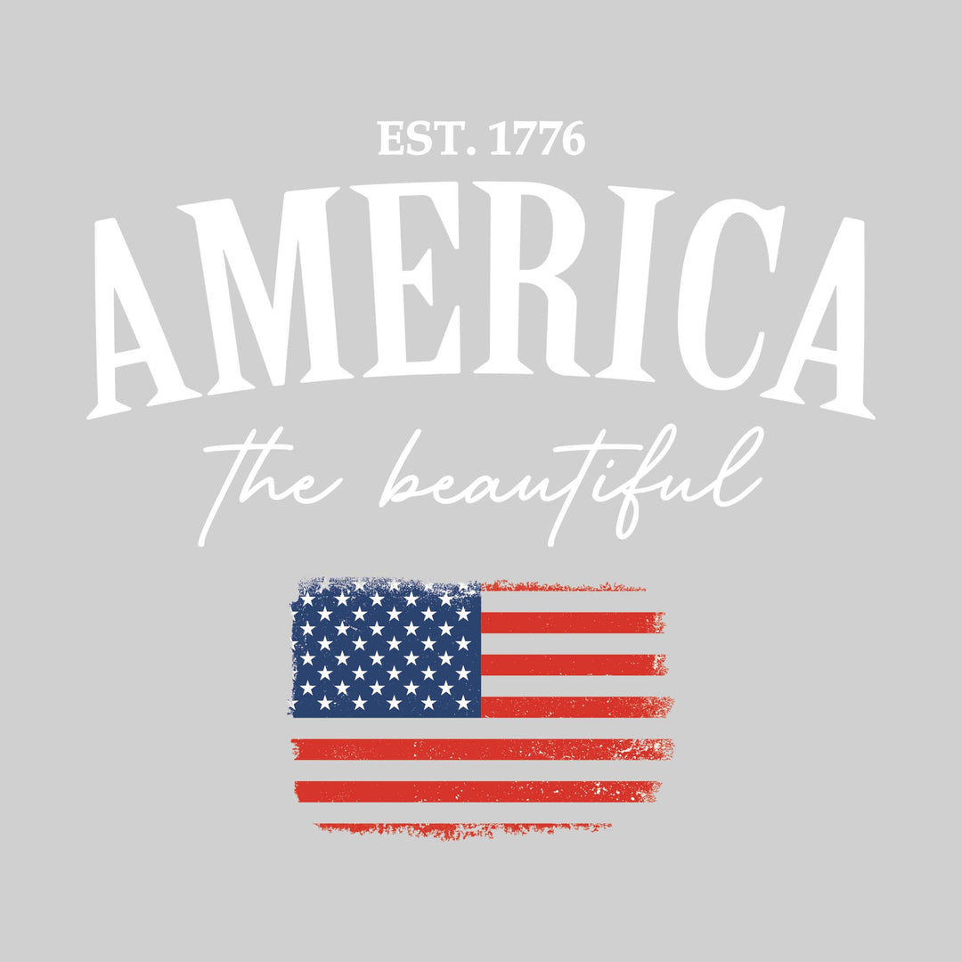 America the Beautiful - with Distressed Flag