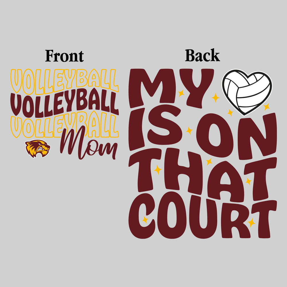 Au Gres-Sims Wolverines - Volleyball - Volleyball Mom - My Heart is on That Court