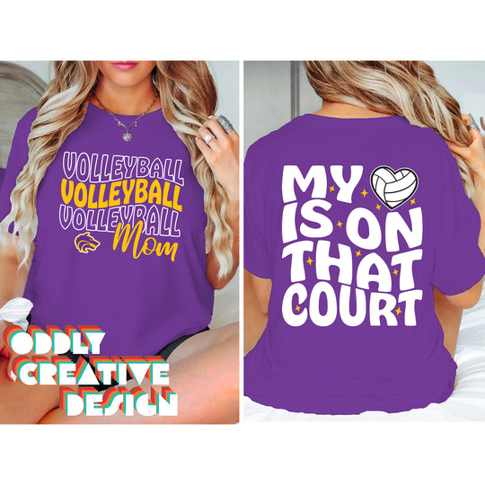 Central Wolves - Volleyball - Volleyball Mom - My Heart is on That Court