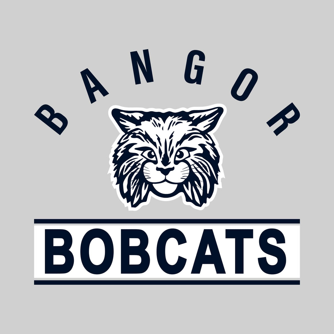 Bangor Bobcats - Spirit Wear - Arched Bangor Over Mascot