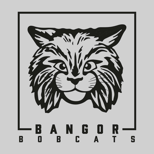 Bangor Bobcats - Spirit Wear - Boxed Mascot with School Name