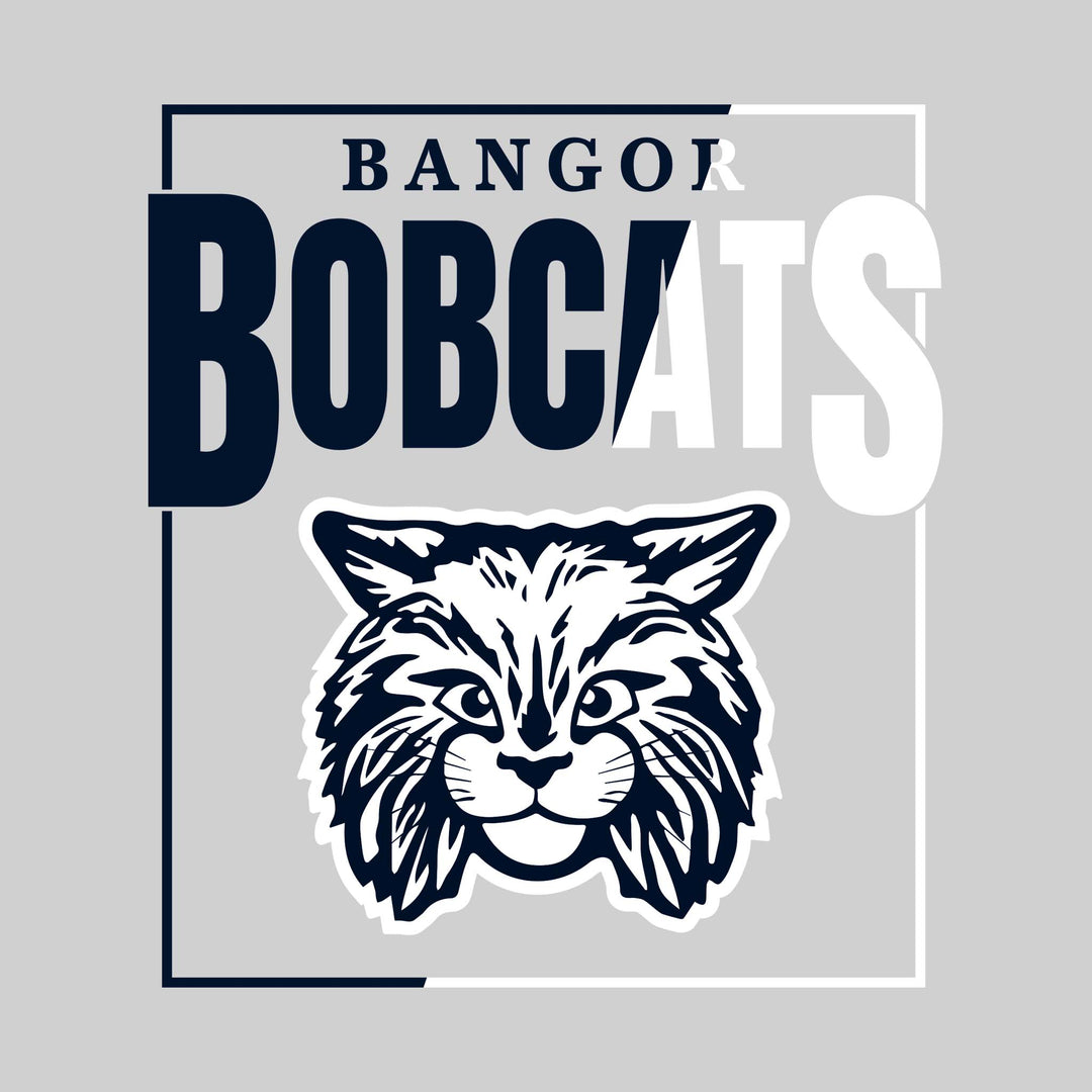 Bangor Bobcats - Spirit Wear - Split-Color Box with Mascot
