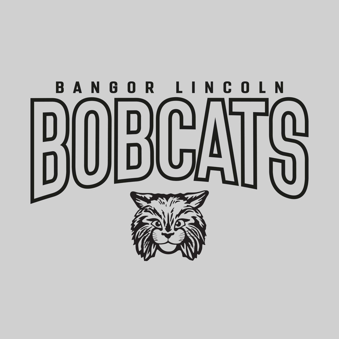 Bangor Lincoln Elementary - Spirit Wear - Blackout - Arched Outlined Mascot Name with Logo