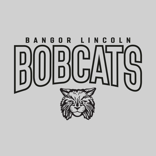Bangor Lincoln Elementary - Spirit Wear - Blackout - Arched Outlined Mascot Name with Logo