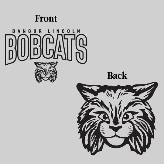 Bangor Lincoln Elementary - Spirit Wear - Blackout - Arched Outlined Mascot Name with Logo