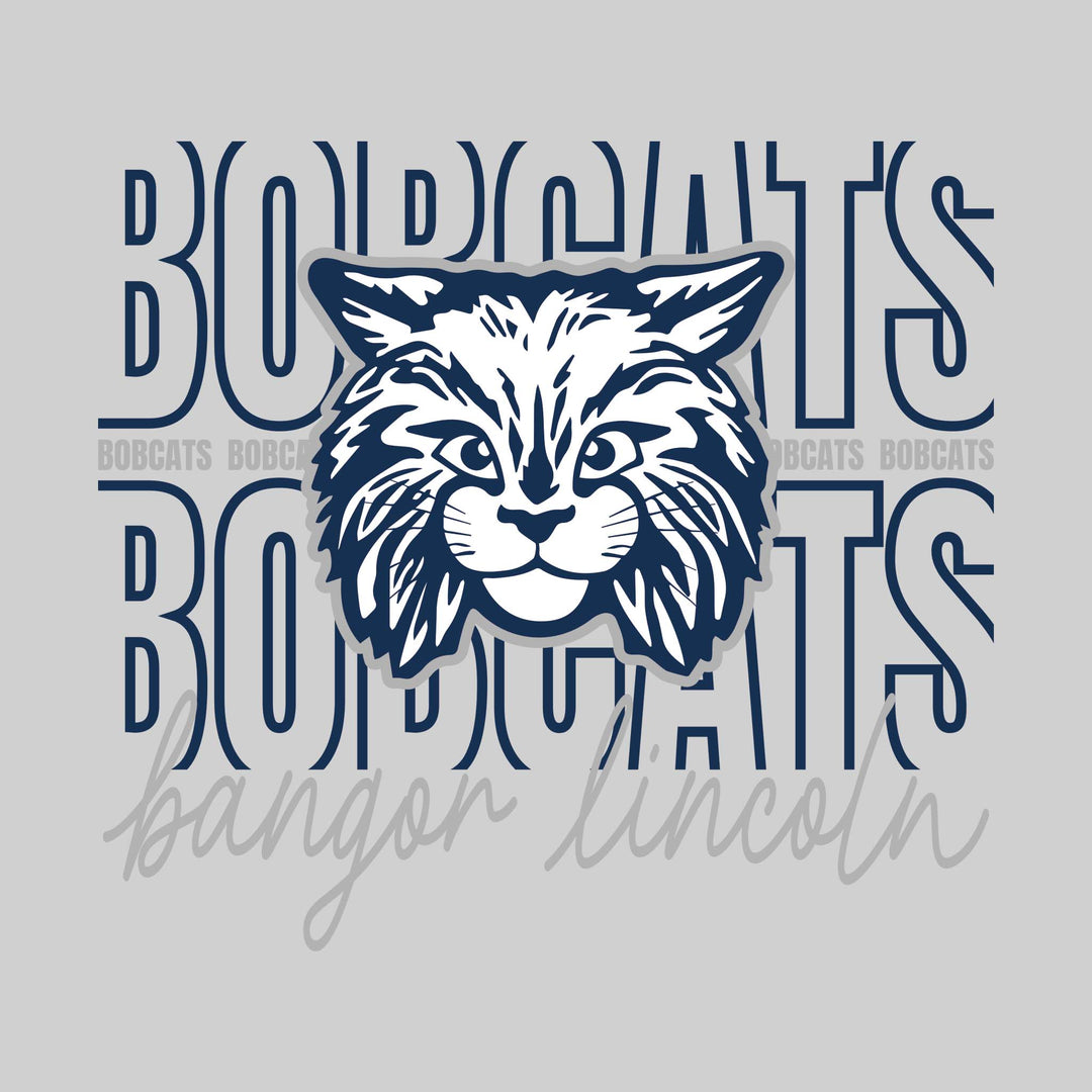 Bangor Lincoln Elementary - Spirit Wear - Outlined Bobcats with Cursive Bangor Lincoln