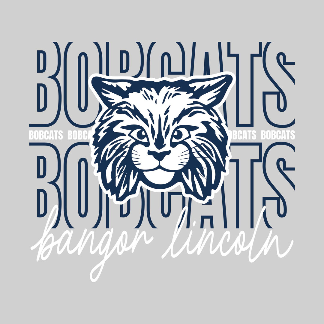Bangor Lincoln Elementary - Spirit Wear - Outlined Bobcats with Cursive Bangor Lincoln