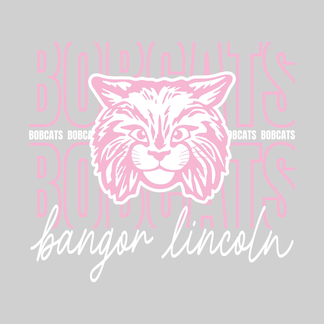 Bangor Lincoln Elementary - Spirit Wear - Outlined Bobcats with Cursive Bangor Lincoln