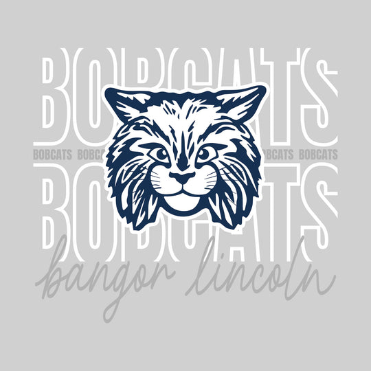 Bangor Lincoln Elementary - Spirit Wear - Outlined Bobcats with Cursive Bangor Lincoln