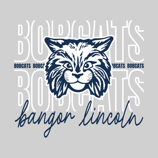 Bangor Lincoln Elementary - Spirit Wear - Outlined Bobcats with Cursive Bangor Lincoln