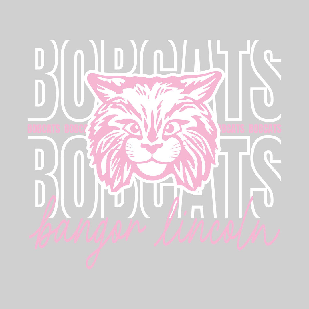 Bangor Lincoln Elementary - Spirit Wear - Outlined Bobcats with Cursive Bangor Lincoln