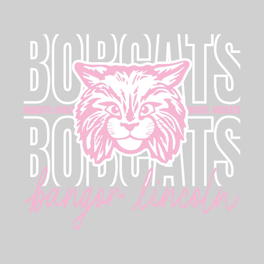 Bangor Lincoln Elementary - Spirit Wear - Outlined Bobcats with Cursive Bangor Lincoln