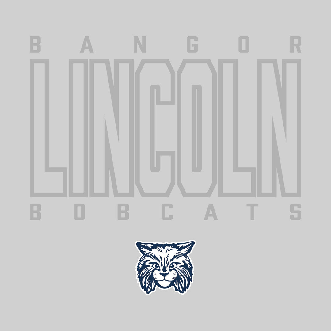 Bangor Lincoln Elementary - Spirit Wear - Outlined School Name with Mascot Name &amp; Mascot