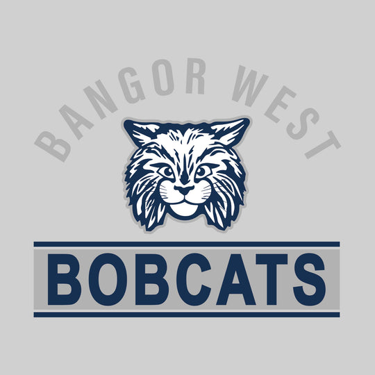 Bangor West Elementary - Spirit Wear - Arched Bangor West Over Mascot