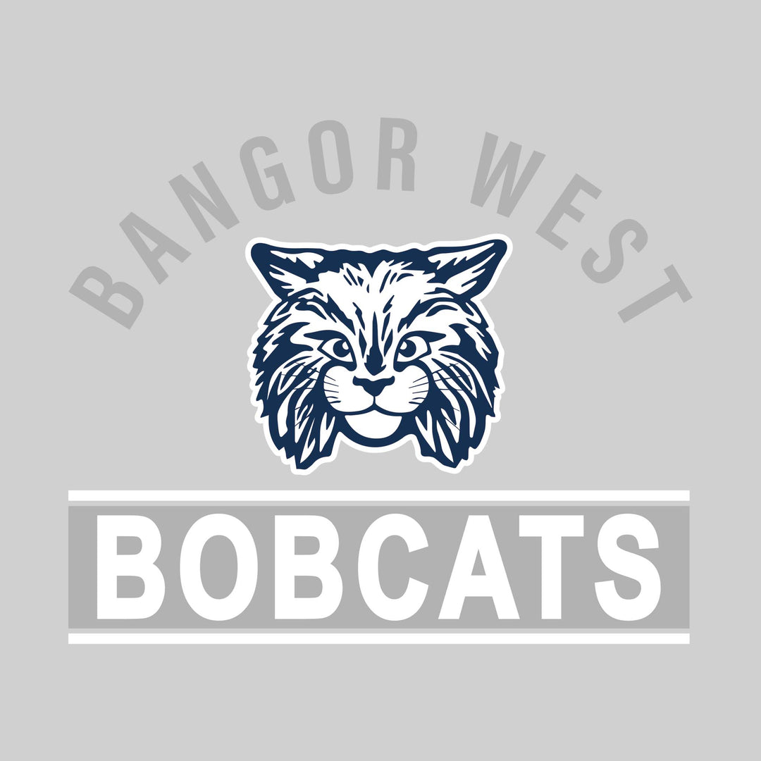 Bangor West Elementary - Spirit Wear - Arched Bangor West Over Mascot