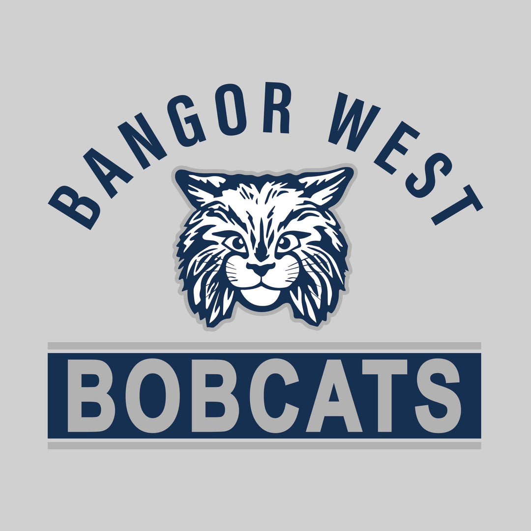 Bangor West Elementary - Spirit Wear - Arched Bangor West Over Mascot