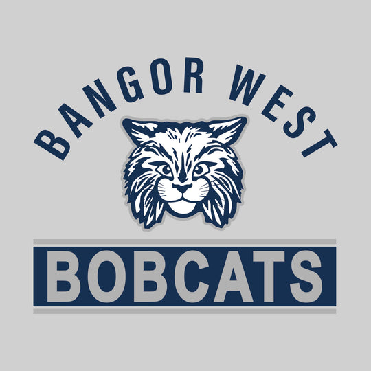 Bangor West Elementary - Spirit Wear - Arched Bangor West Over Mascot