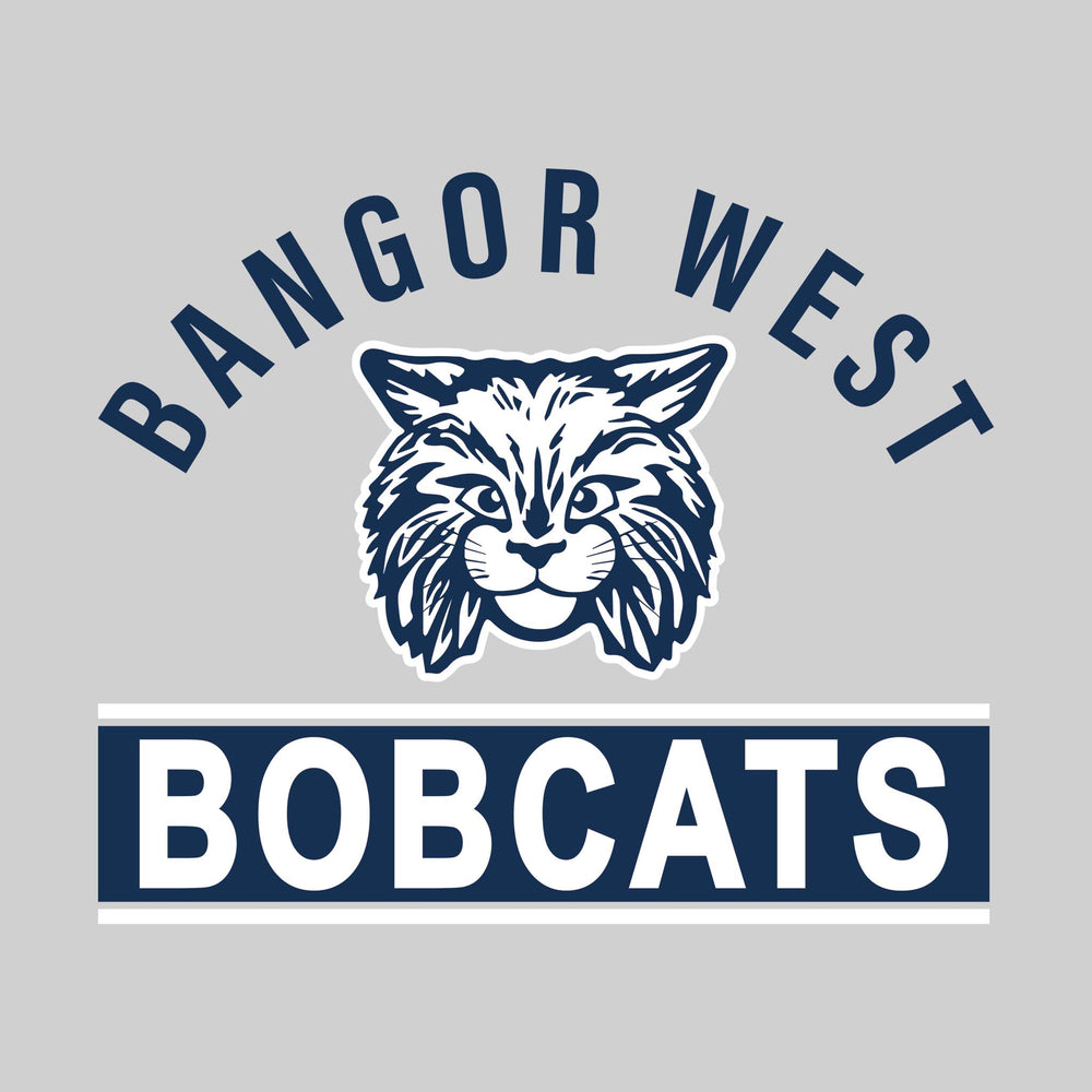 Bangor West Elementary - Spirit Wear - Arched Bangor West Over Mascot