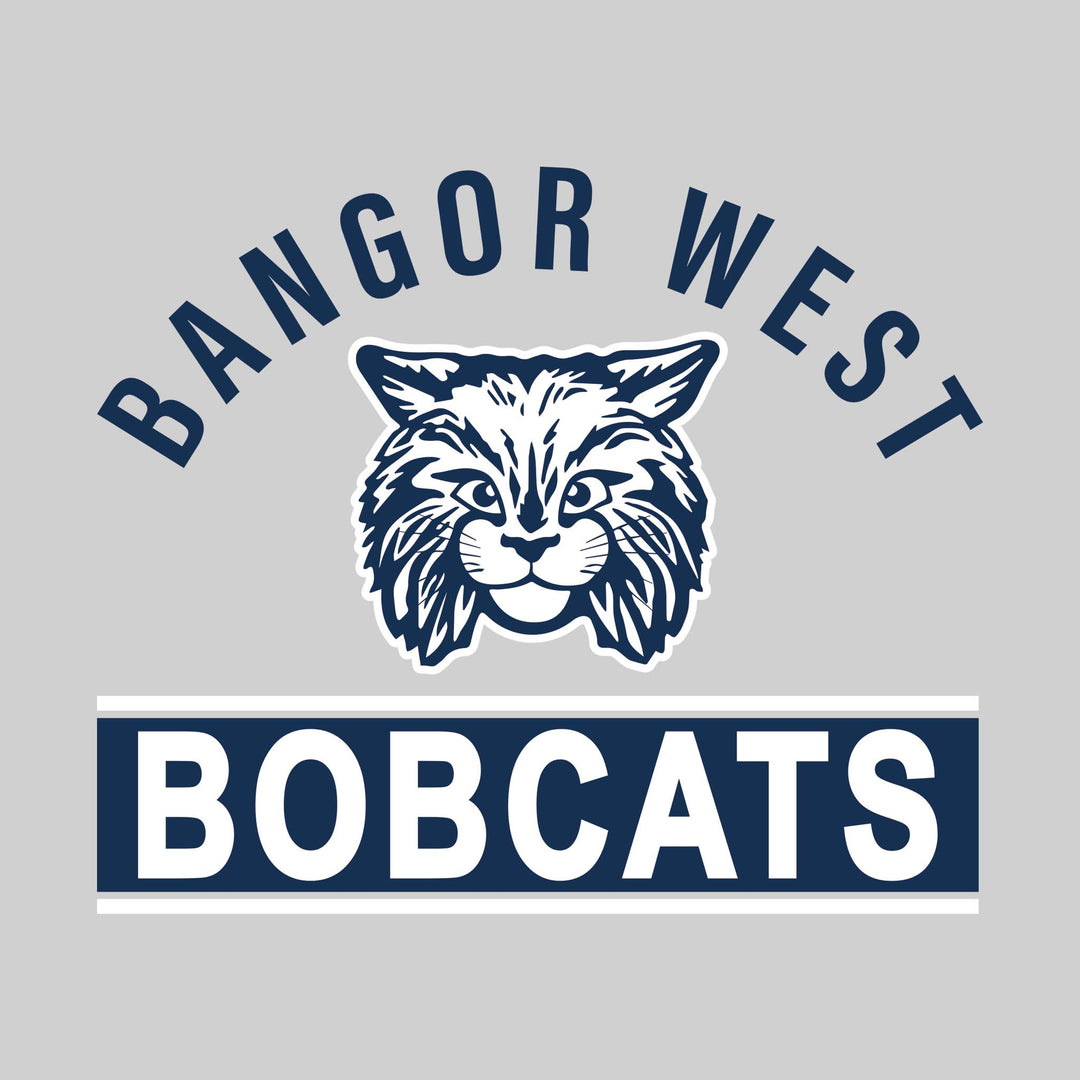 Bangor West Elementary - Spirit Wear - Arched Bangor West Over Mascot