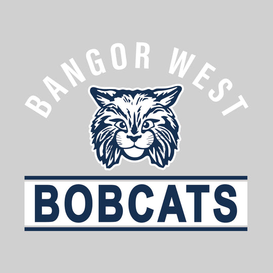Bangor West Elementary - Spirit Wear - Arched Bangor West Over Mascot
