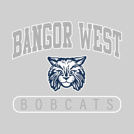 Bangor West Elementary - Spirit Wear - Arched School Name with Mascot