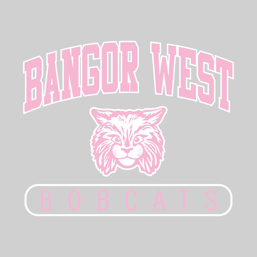 Bangor West Elementary - Spirit Wear - Arched School Name with Mascot