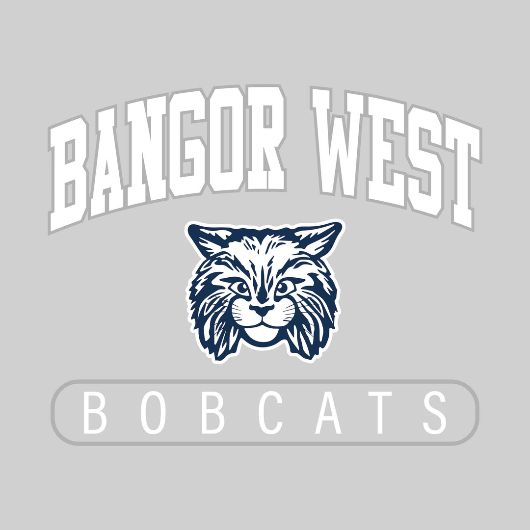 Bangor West Elementary - Spirit Wear - Arched School Name with Mascot