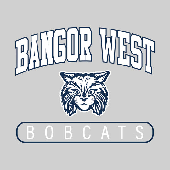 Bangor West Elementary - Spirit Wear - Arched School Name with Mascot