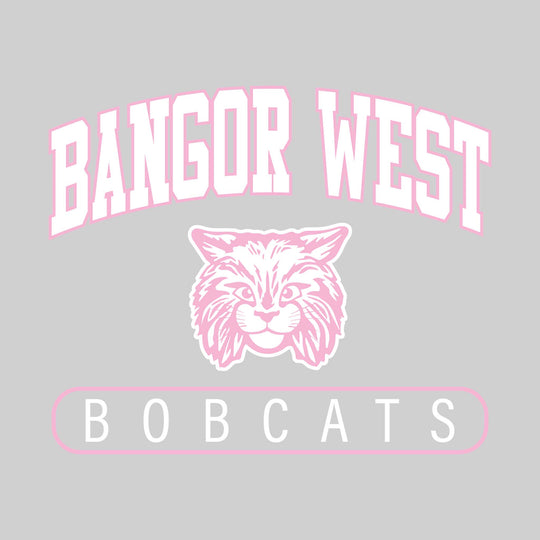 Bangor West Elementary - Spirit Wear - Arched School Name with Mascot