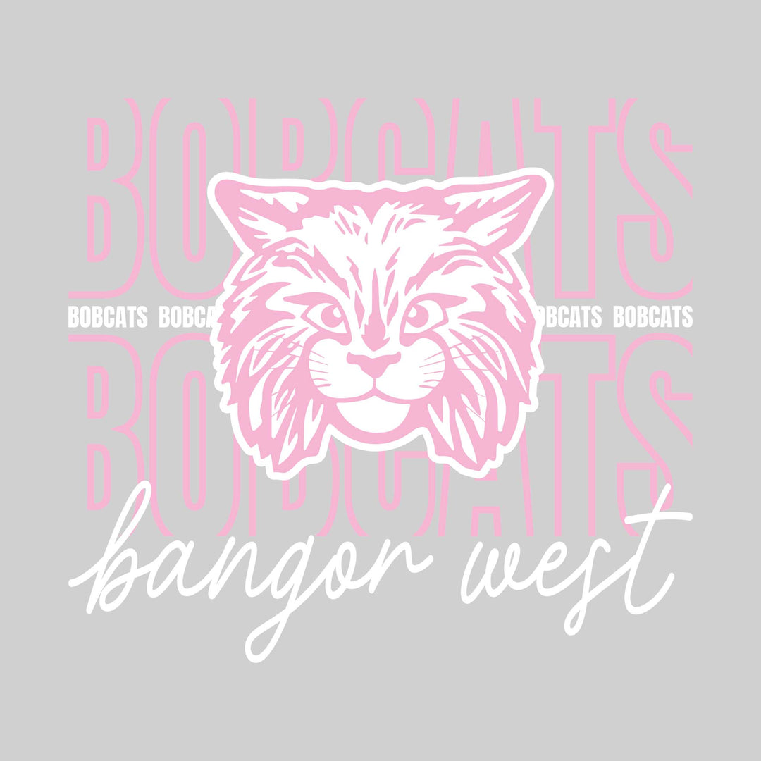 Bangor West Elementary - Spirit Wear - Outlined Bobcats with Cursive Bangor West