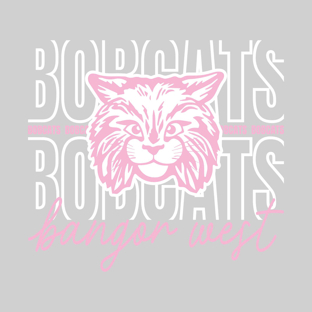 Bangor West Elementary - Spirit Wear - Outlined Bobcats with Cursive Bangor West