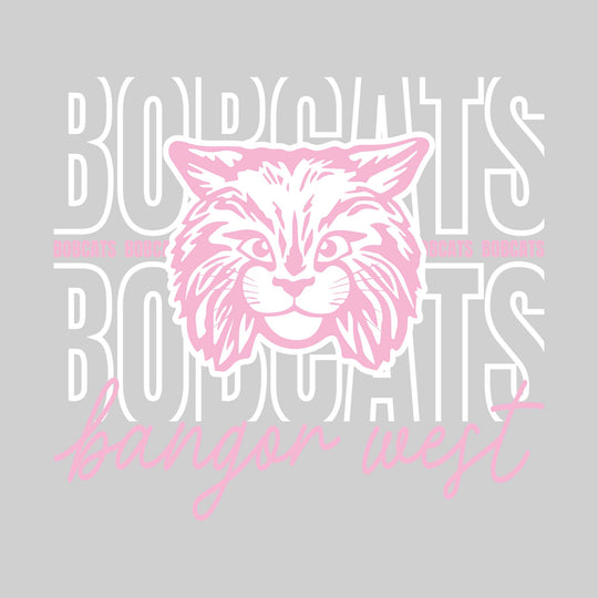 Bangor West Elementary - Spirit Wear - Outlined Bobcats with Cursive Bangor West