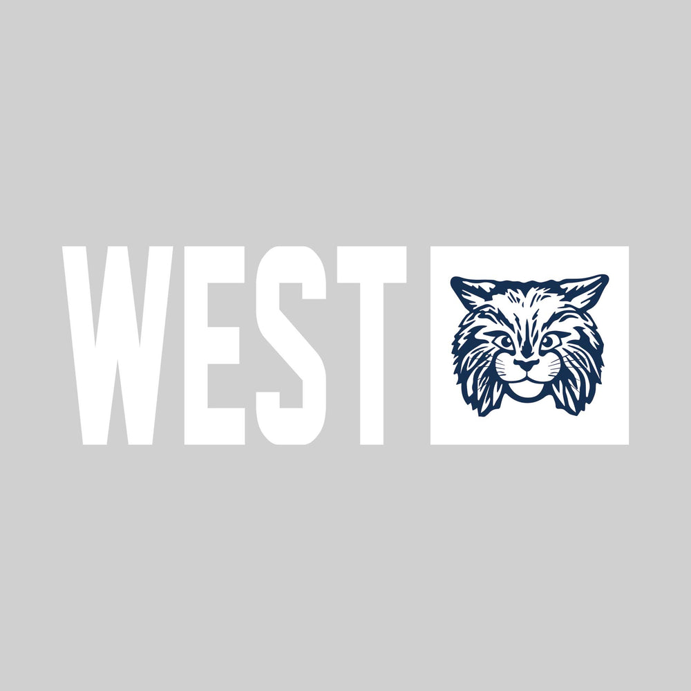 Bangor West Elementary - Spirit Wear - School Name with Squared Mascot