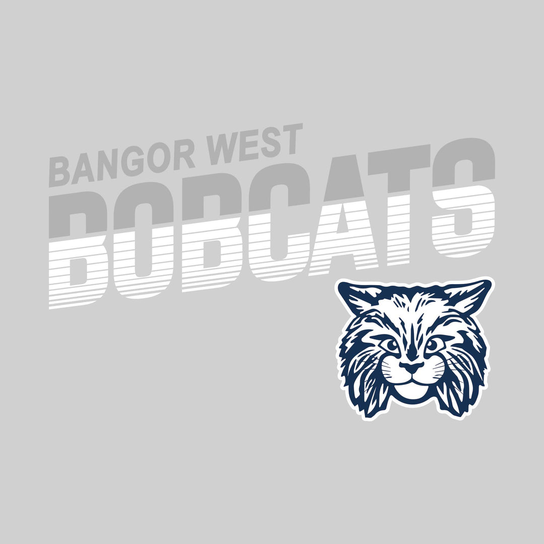 Bangor West Elementary - Spirit Wear - Striped Angled Bobcats