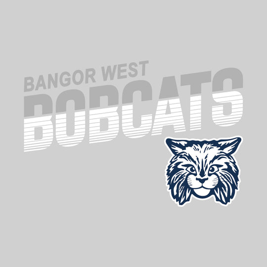 Bangor West Elementary - Spirit Wear - Striped Angled Bobcats
