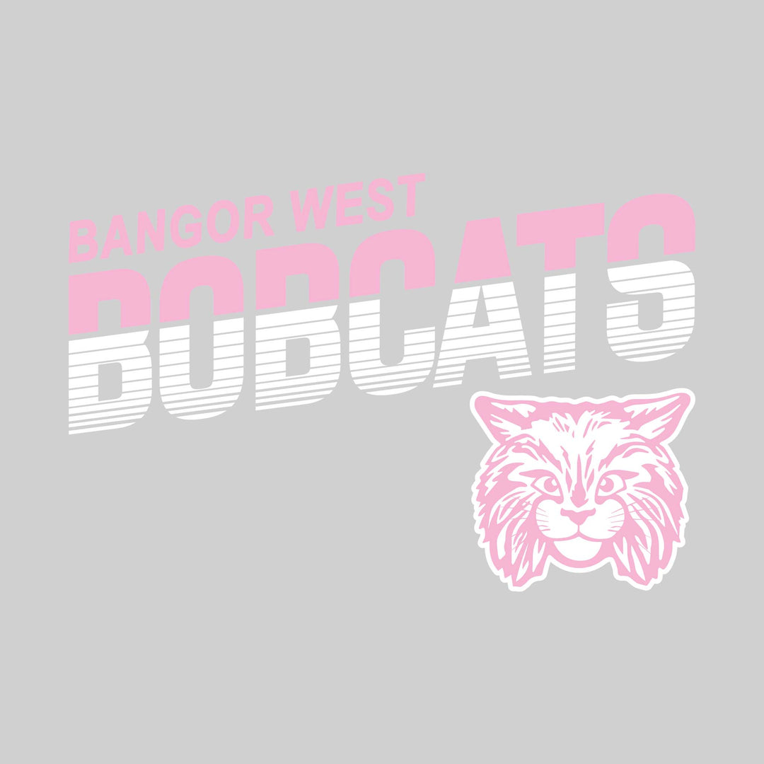 Bangor West Elementary - Spirit Wear - Striped Angled Bobcats