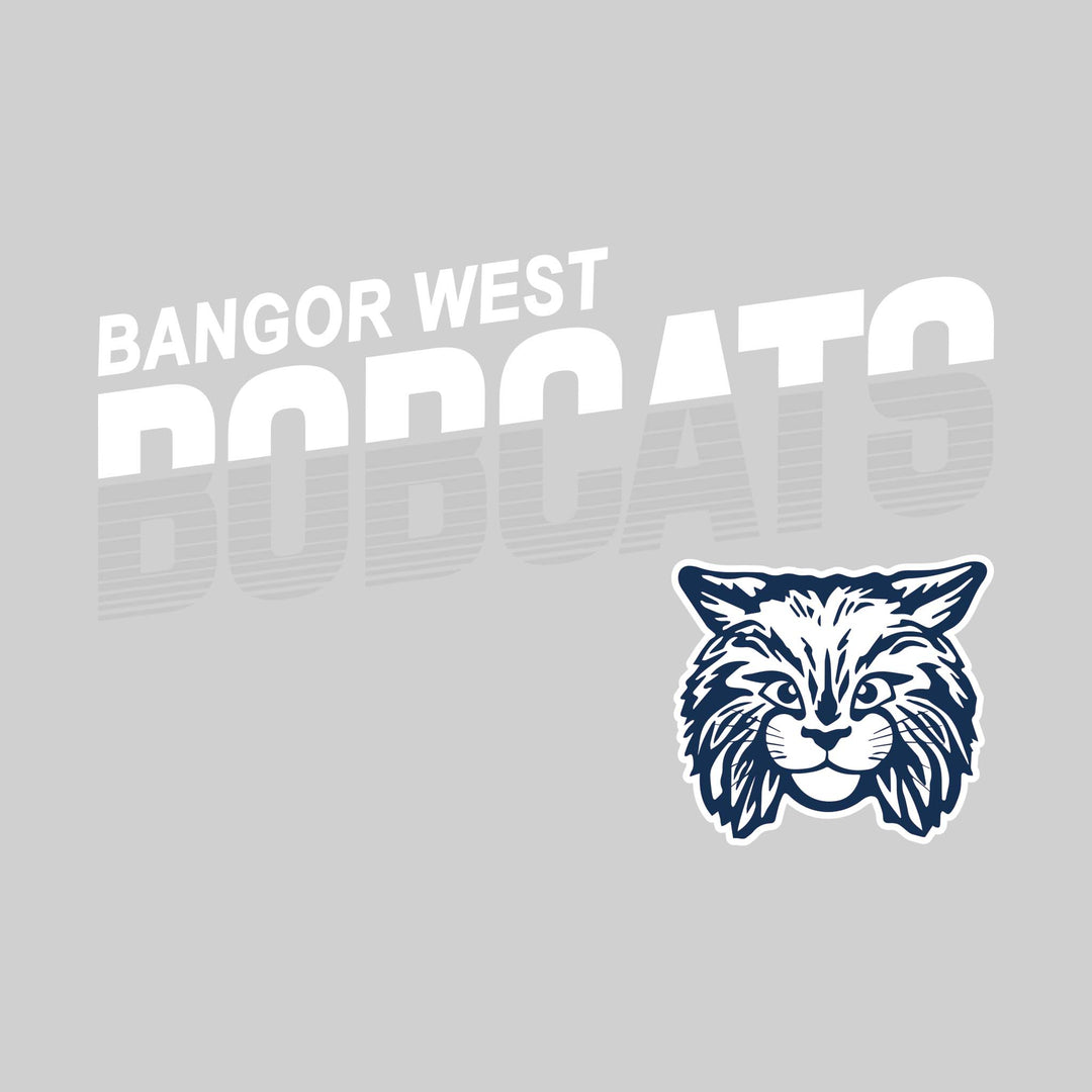 Bangor West Elementary - Spirit Wear - Striped Angled Bobcats