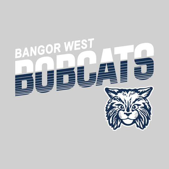 Bangor West Elementary - Spirit Wear - Striped Angled Bobcats