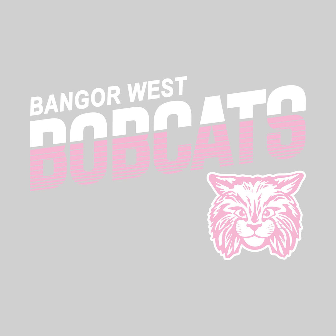 Bangor West Elementary - Spirit Wear - Striped Angled Bobcats