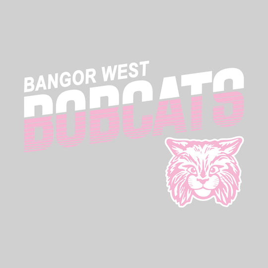 Bangor West Elementary - Spirit Wear - Striped Angled Bobcats