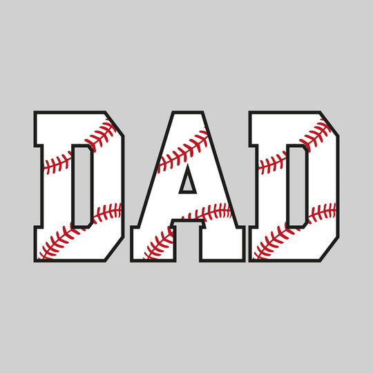 Baseball Dad - Stitches Inset in Text