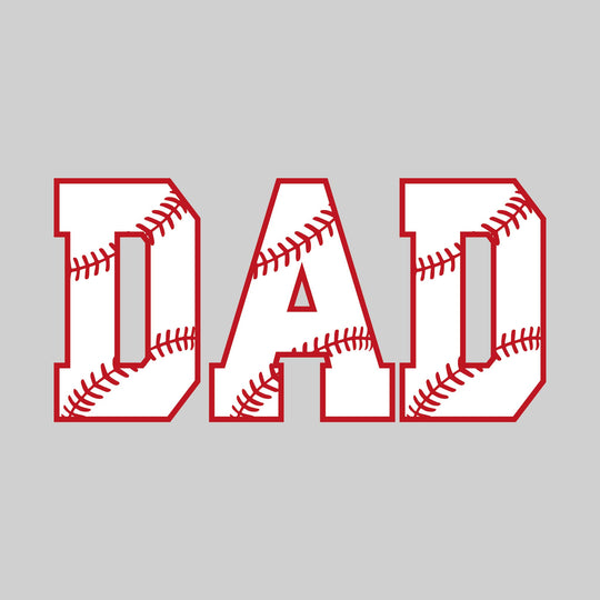 Baseball Dad - Stitches Inset in Text