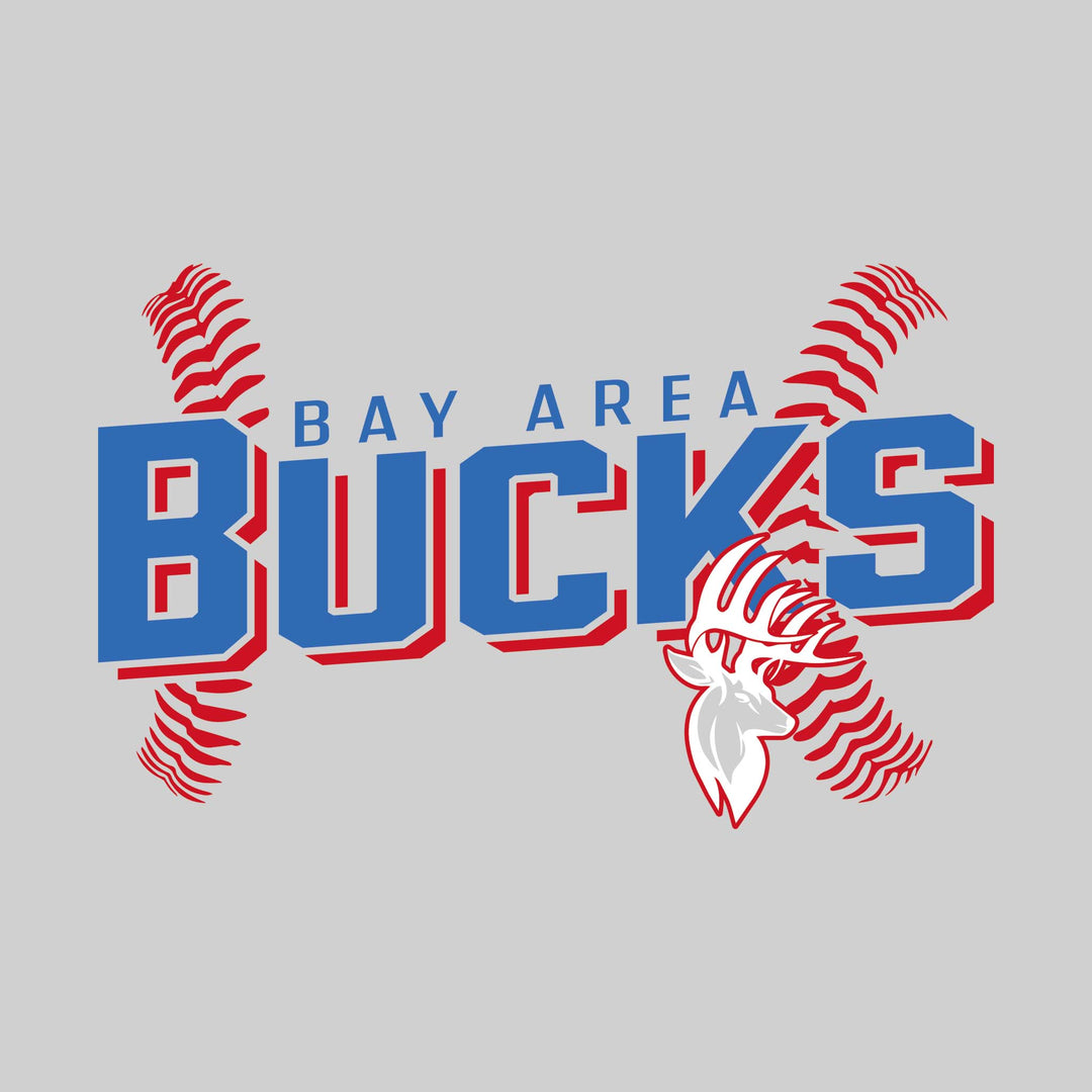 Bay Area Bucks - Baseball - Angled Baseball with Baseball Stitches