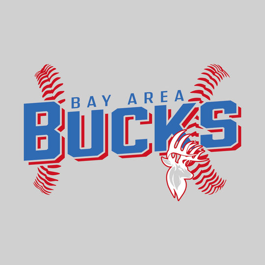 Bay Area Bucks - Baseball - Angled Baseball with Baseball Stitches