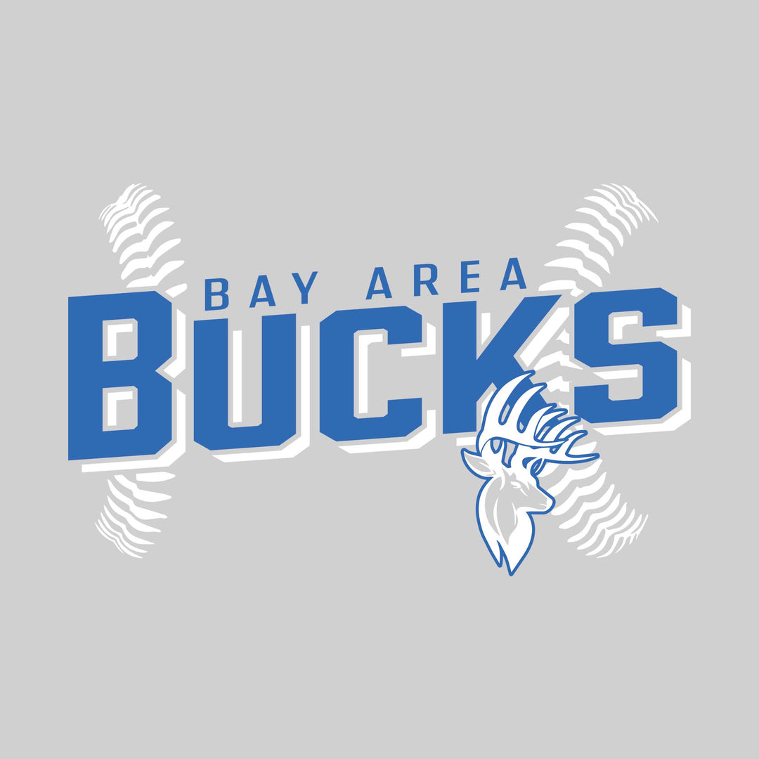 Bay Area Bucks - Baseball - Angled Baseball with Baseball Stitches