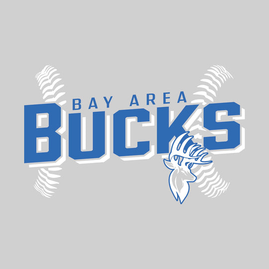 Bay Area Bucks - Baseball - Angled Baseball with Baseball Stitches