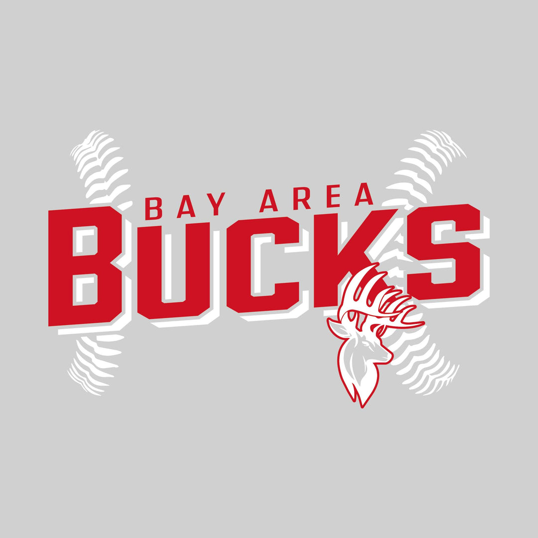 Bay Area Bucks - Baseball - Angled Baseball with Baseball Stitches