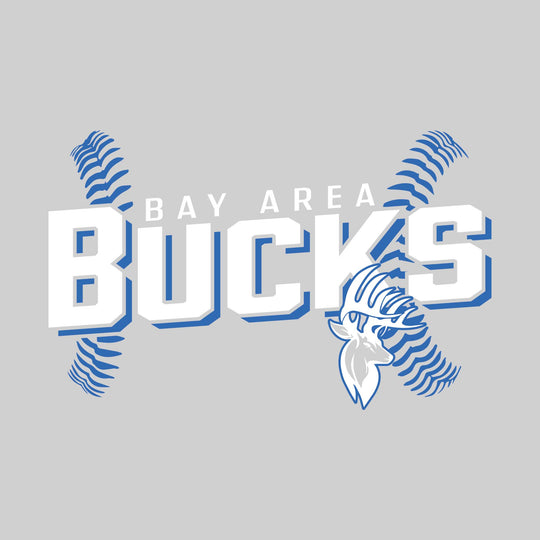 Bay Area Bucks - Baseball - Angled Baseball with Baseball Stitches