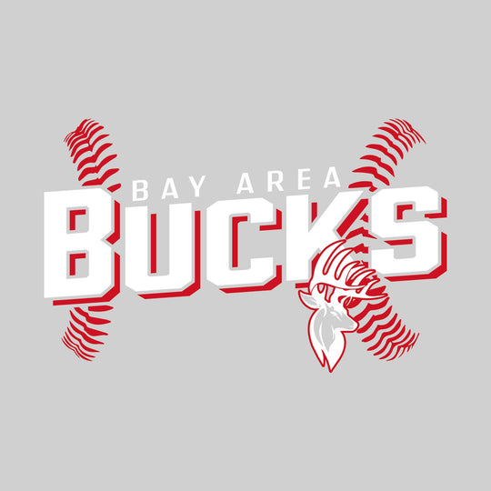 Bay Area Bucks - Baseball - Angled Baseball with Baseball Stitches