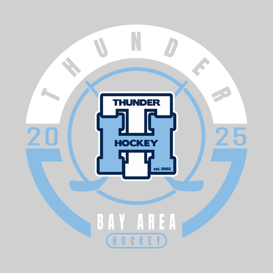 Bay Area Thunder - Hockey - Circle Design with Crossed Sticks and Center Logo